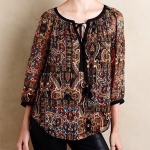 Anthropologie Meadow Rue Marya Tassel Top XS